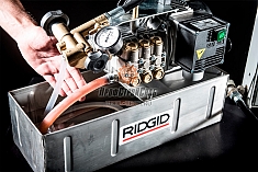 Применение электрического испытательного опрессовщика Ridgid 1460-E