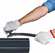 Применение широкого ручного четырехгранного скребка для снятия оксидного слоя Gas Fusion