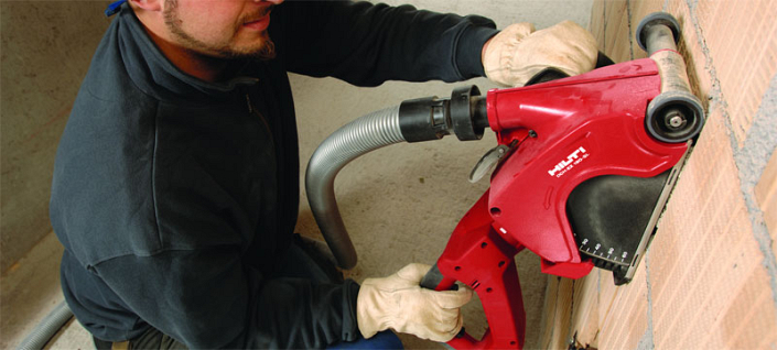 Применение алмазного штробореза Hilti DCH 180-SL 230V E Применение алмазного штробореза Hilti DCH 180-SL 230V E